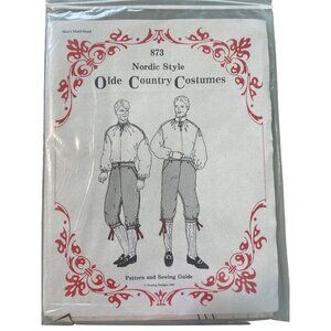 80s Olde Country Costumes Size Small-Large Mens Nordic Shirt & Knickers UNCUT